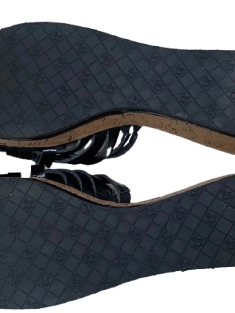 ✨NWOB✨ Donald Pliner Black Patent Leather Cork Wedge Sandals